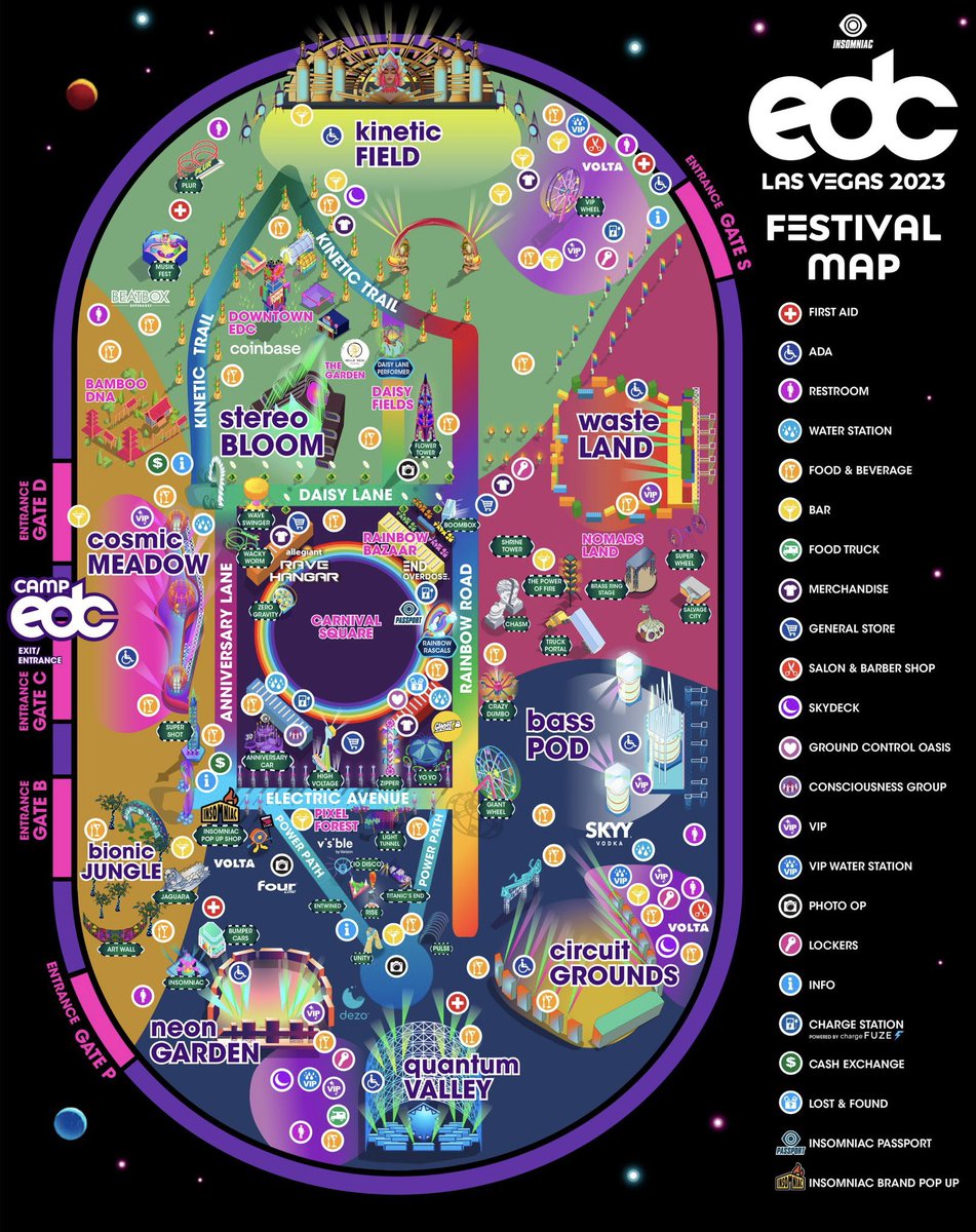 EDC Las Vegas map