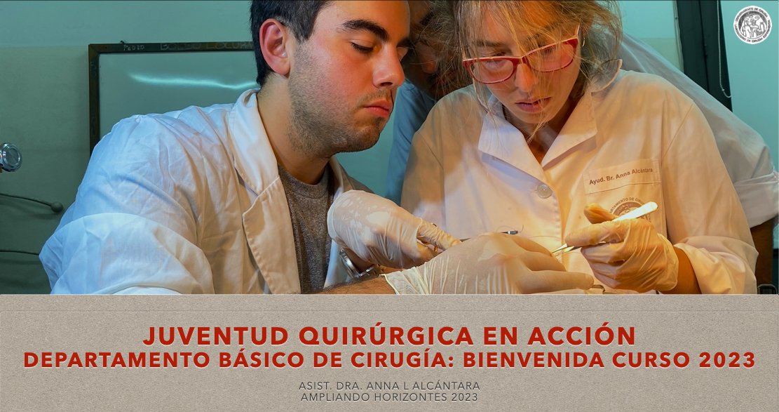 🚨 ATENCIÓN CGIQ: El Departamento Básico de Cirugía les da una cálida bienvenida al curso 2023. Este año tenemos novedades importantes, que esperamos sean de su agrado.

Los esperamos mañana 10:30hs en las jornadas Ampliando Horizontes de la CQ1 para la bienvenida oficial.