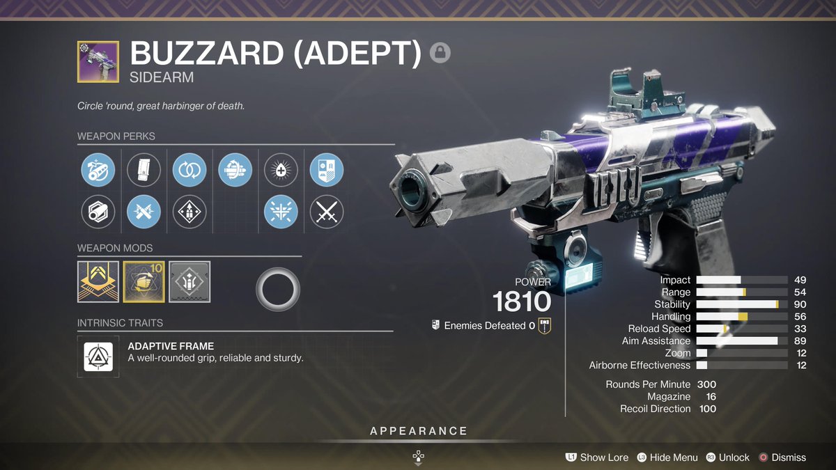 ZayOsirisGaming's tweet image. :: Go Farm This ASAP — For PvP ::

The Buzzard’s essentially the Immortal of sidearms..! If you don’t have one, you’re gonna regret it.

Mark my words. Go run the nightfall. Get a good team together. And don’t miss out..!

#Bungie | #Destiny2 | #GrandMasters