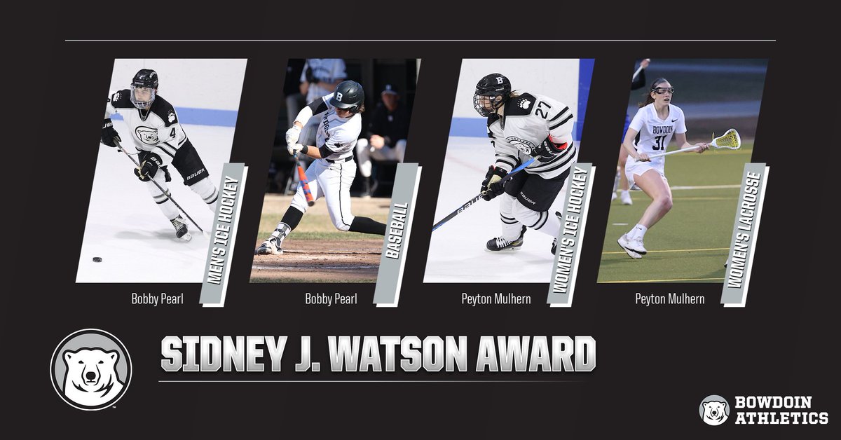 Bowdoin Athletics (@goubears) on Twitter photo With only two winners in the last five years, so weâre excited to announce the Sidney J. Watson Award is going to both Peyton Mulhern (@BowdoinWLax and @bowdoinwhockey) and Bobby Pearl (@Bowdoin_mih @bowdoinMIH and <a href="/BowdoinBaseball/">Bowdoin Baseball</a>) #GoUBears #AwardUBears With only two winners in the last five years, so weâre excited to announce the Sidney J. Watson Award is going to both Peyton Mulhern (@BowdoinWLax and @bowdoinwhockey) and Bobby Pearl (@Bowdoin_mih @bowdoinMIH and <a href="/BowdoinBaseball/">Bowdoin Baseball</a>) #GoUBears #AwardUBears