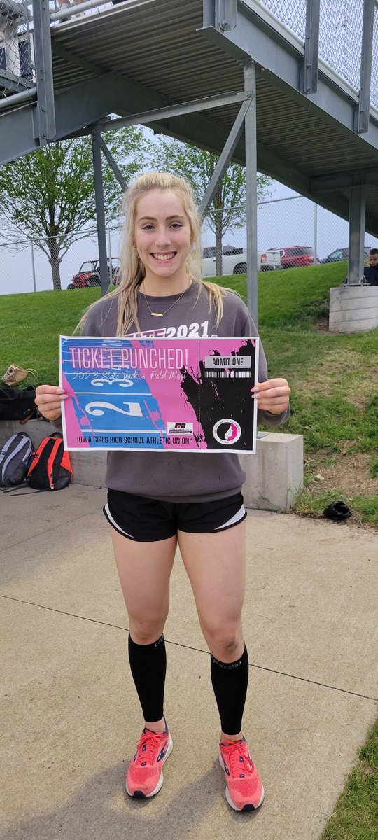 <a href="/caitlin_benesh/">Caitlin Benesh</a> punched her ticket to State in the 100 hurdles! <a href="/IGHSAU/">IGHSAU</a> #NLTF #ticketpunched
