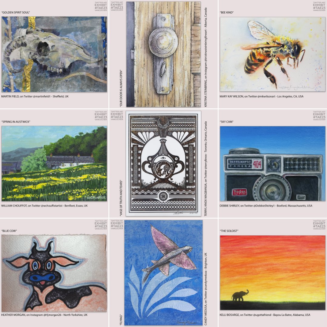 PAEartforacause's tweet photo. M Field @martinfield1, K Steinbring, MK Wilson @mkwilsonart, W Chouffot @wchouffotartist, T Knox Magbanua @terrylknox, D Shirley @DebbieShirley1, H Morgan, C Medusa @candymedusa, and K Bosarge @ugottafriend. Thank you for your lovely cards! #TAE23 @unyayouth. https://t.co/hIhYsotg2f