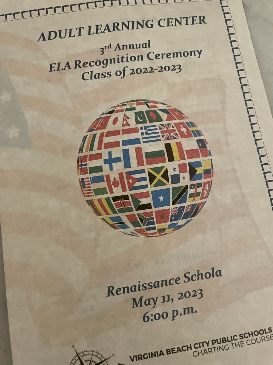 757Joash's tweet photo. Grateful for the opportunity to deliver the keynote address at the VB Adult Learning Center’s English Language Acquisition Recognition Ceremony. Congrats to the 45 students who graduated tonight! TY to ALC Director, Dr. Phillips and Program Coordinator, Dr. Christian! https://t.co/qgH8hndoD4