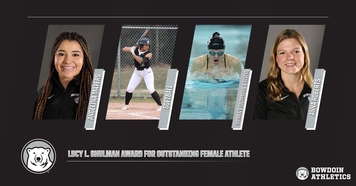 Our last award of the evening is the Outstanding Female Athlete. This year’s honorees are Angelina Mayers of @SoftballBowdoin @bowdoinsoftball and Anna Roberts of @bowdoinswimdive! #GoUBears #AwardUBears
