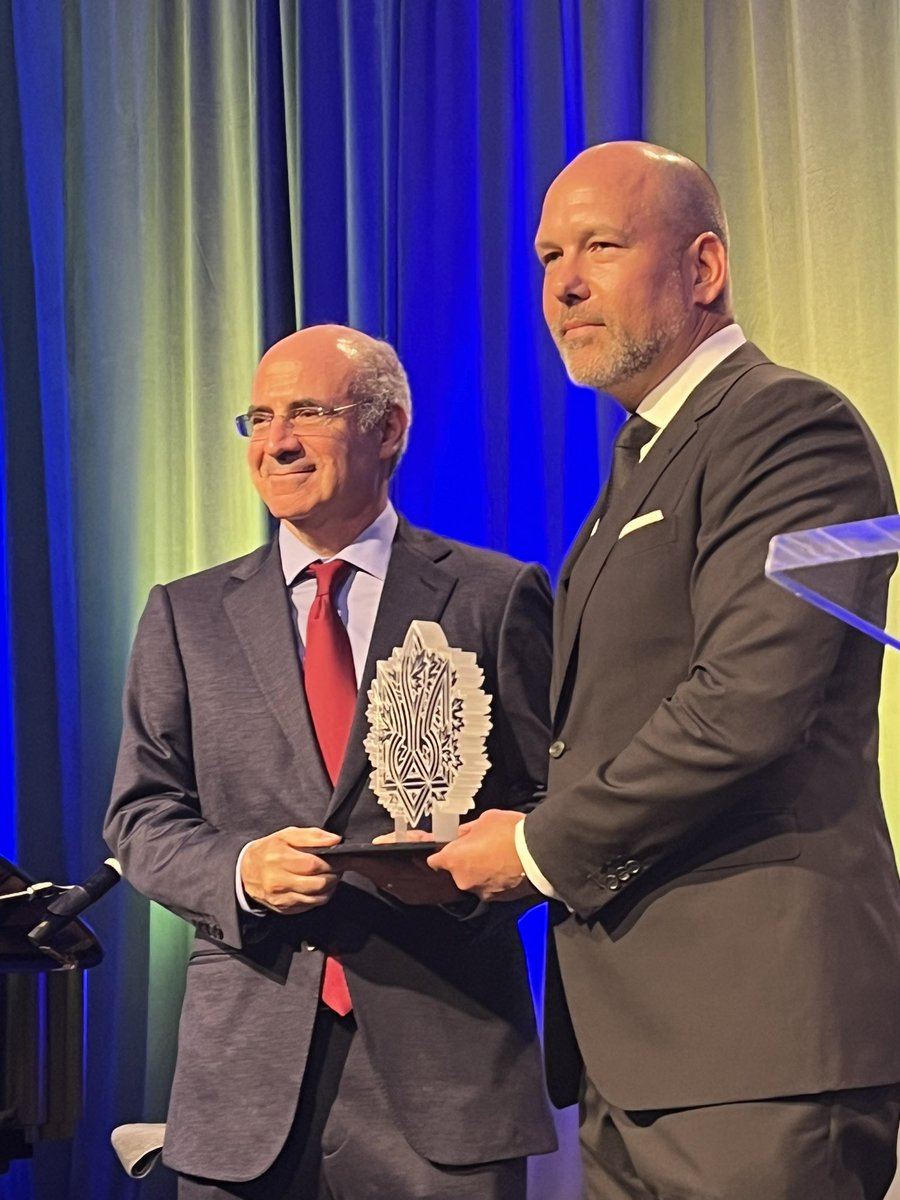 Ukrainian Canadian philanthropist Boris Horodynsky and human rights activist William Browder honoured at 2023 #TryzubAwards Gala.