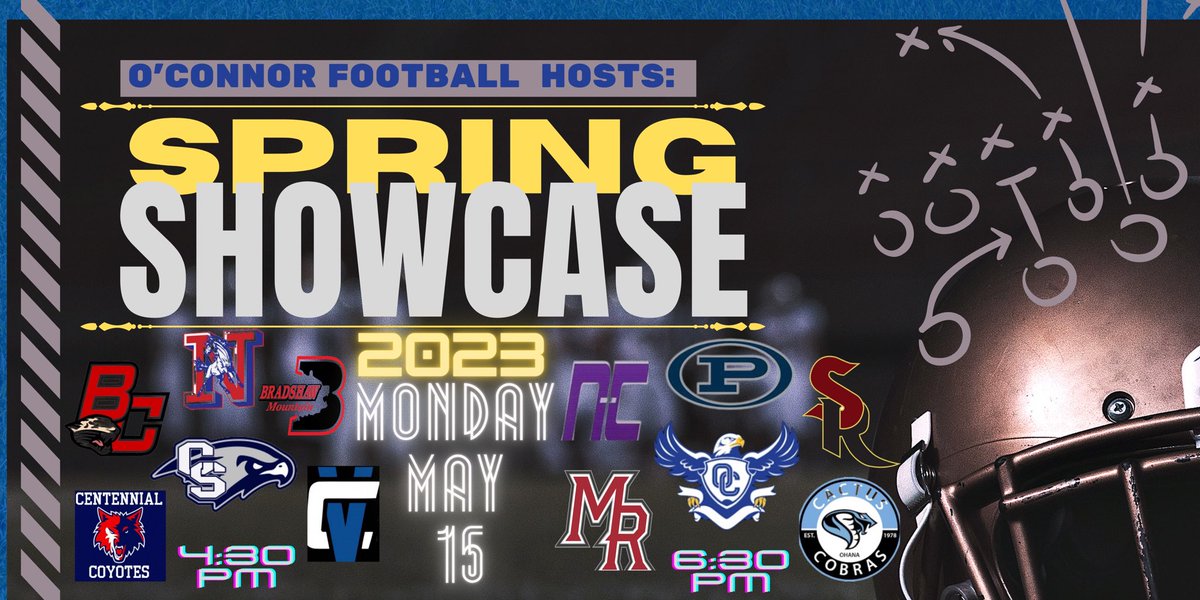 Don’t miss this Showcase next Monday, May 15th! Some of the top talent in the state!🏈💪
College coaches and media visit the big blue tent for prospect lists, cold drinks, and shade!!
<a href="/azc_obert/">Richard Obert</a> <a href="/KevinMcCabe987/">Kevin McCabe</a> <a href="/RsmithYWV/">Richard Smith</a> <a href="/gridironarizona/">Gridiron Arizona</a> <a href="/JUSTCHILLY/">Just Chilly</a>