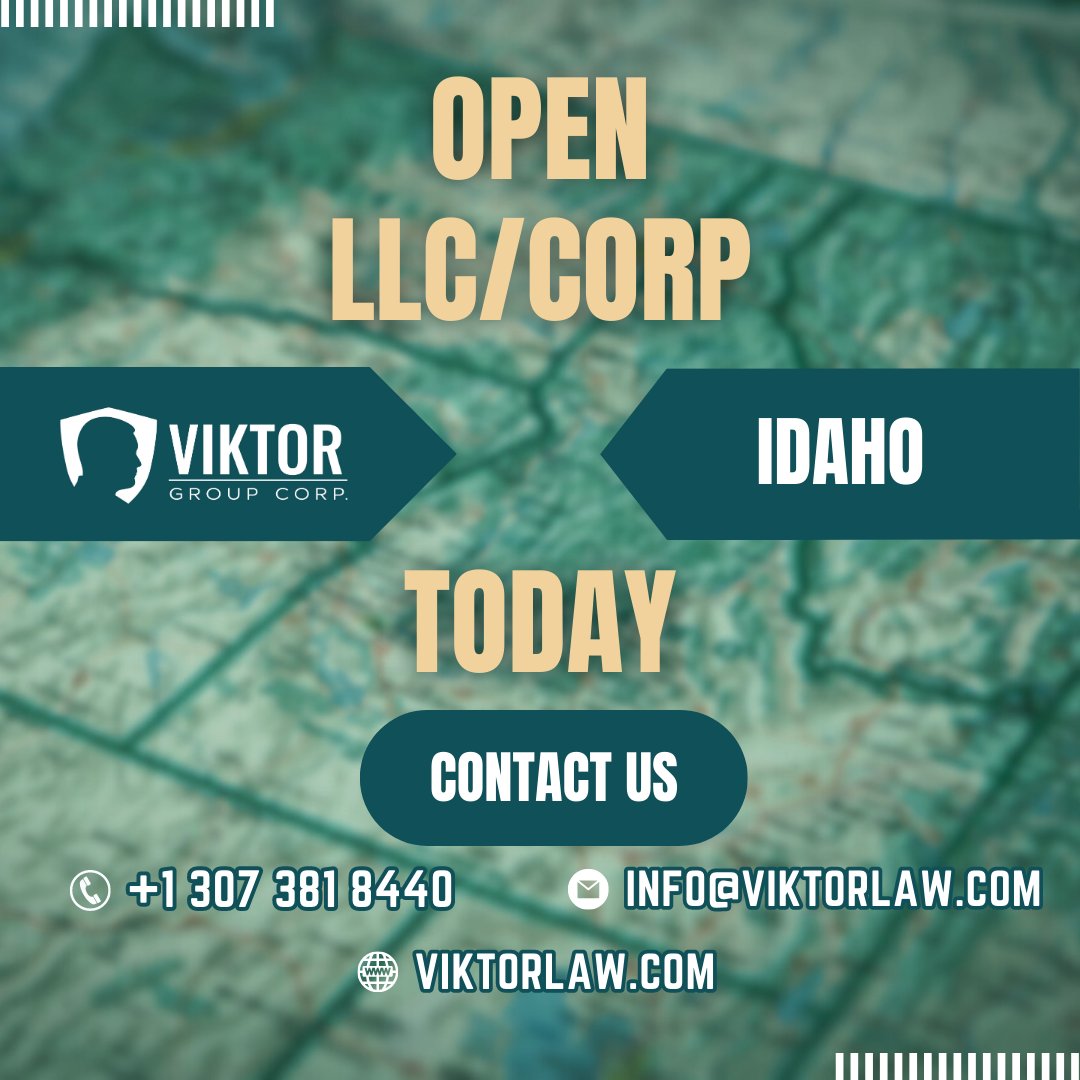 OPEN YOUR BUSINESS IN IDAHO TODAY! 🇺🇸 

FACTS ABOUT IDAHO 👇 
✅ Low flat filing fee for LLC and CORP - $100;
✅ Low Corporate Taxes - 5.8%;
✅ $0 fee for annual report. 

#money #idaho #millionaire #idahome #business #boise #cash #success #rich #idahoexplored #wealth