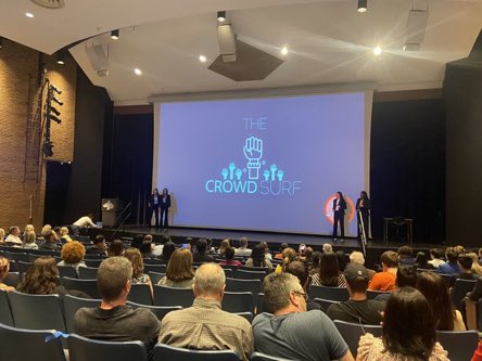 NNHSposey's tweet photo. Crowdsurf!    Awesome presentation at Incubatoredu Pitch Night!!!  #driventocreate https://t.co/fsrG8VFvtm