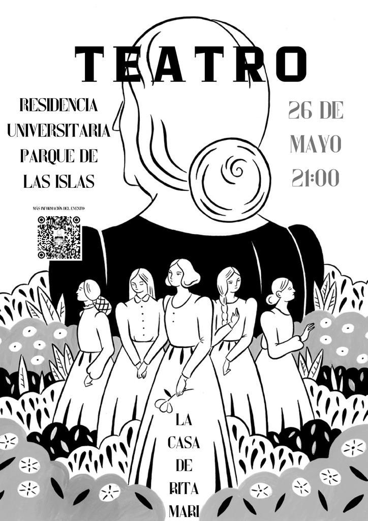 conestULL_'s tweet photo. Los residentes de la Residencia Universitaria Parque de las Islas (RUPI) han tenido la iniciativa de realizar una adaptación de la obra de la Casa de Bernarda Alba trayéndola a Canarias con: 
“La Casa de Rita Mari”
🗓26 de mayo - 🕘21:00 - 📍RUPI
Estamos tod@s invitad@s ‼️ https://t.co/3W3DcTjVW1