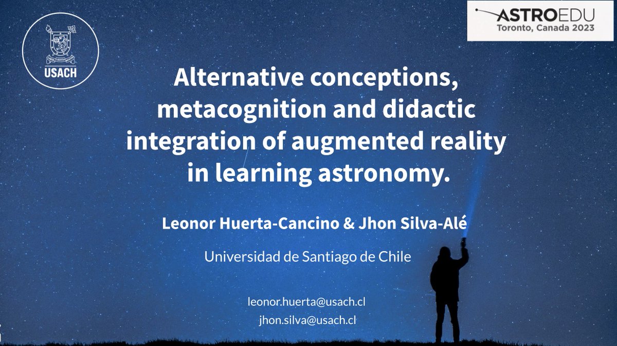 Gracias a la modalidad híbrida (in person/ online), estoy pudiendo presentar desde mi hogar una ponencia y dos pósters en la Astronomy Education Conference 2023 (Toronto).