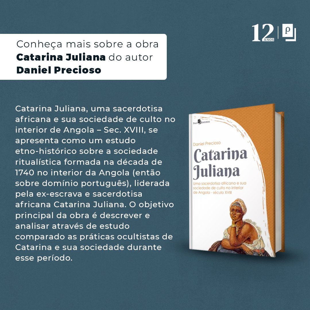 Paco_Editorial's tweet photo. Descubra a história fascinante de Catarina Juliana, uma ex-escrava e sacerdotisa africana que liderou uma sociedade ritualística em Angola no século XVIII. 

Encontre em: https://t.co/BpepE3TMwI

Conheça nossa loja virtual!
https://t.co/BVIhYELicJ https://t.co/mRpeJhaXgp