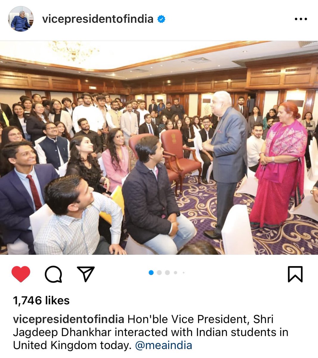 It was an honour being invited to meet the Honourable <a href="/VPIndia/">Vice-President of India</a> of India on their visit to London to attend the Coronation. 

<a href="/IndianUel/">UEL Indian Society</a> thanks to team <a href="/HCI_London/">India in the UK</a> for inviting us and organising such an insightful event 
@