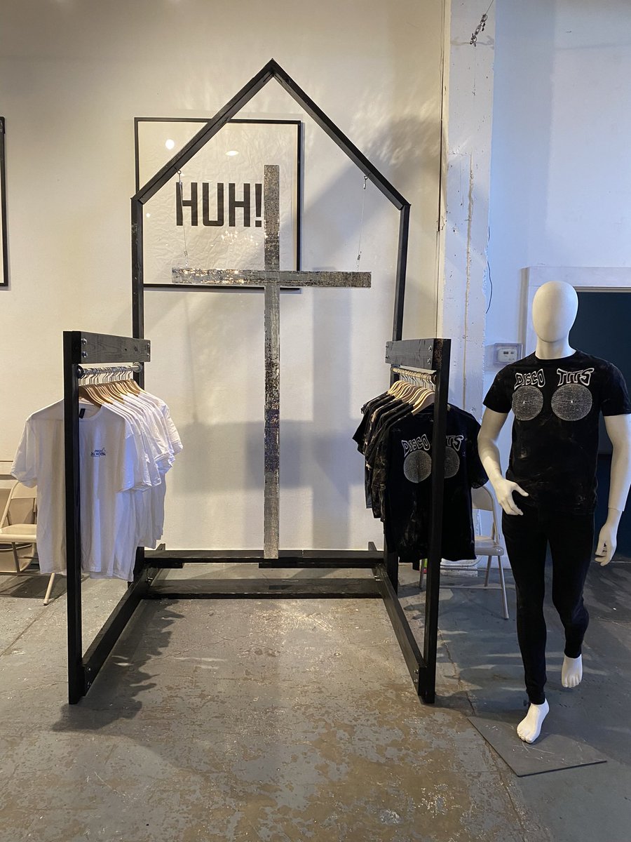 CheapChampagnee's tweet photo. I built this disco chapel as a mini installation for my first pop up back in March. The cross represents religion, the disco ball mirrors represent music, and the chapel represents the dance floor.   Find your salvation at the Disco. https://t.co/IbF31cFECm