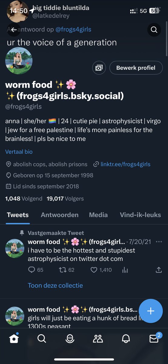 anna worm 🌸 (frogs4girls.bsky.social) on Twitter "Fs in the chat boys"