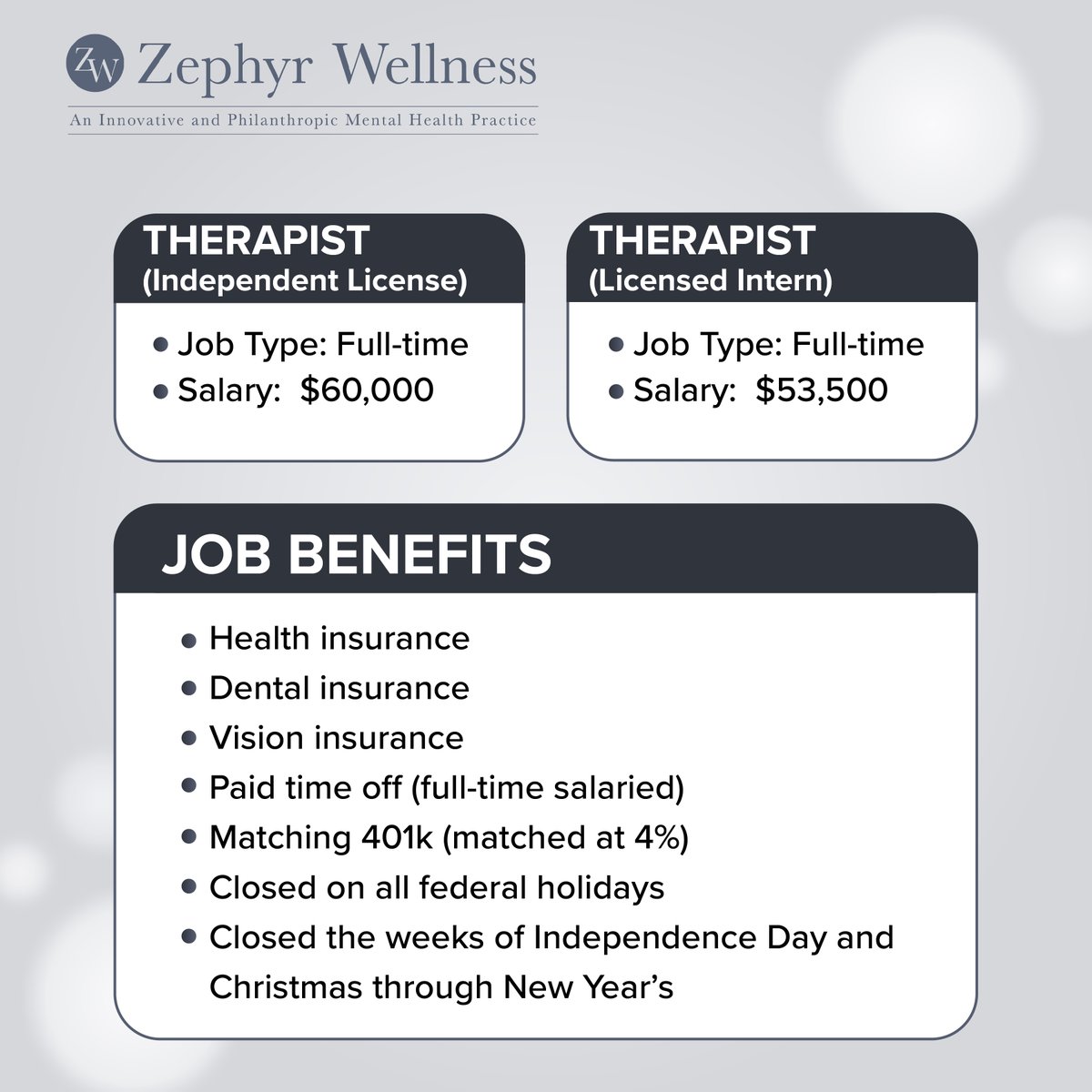 Zephyr_Wellness's tweet photo. We're hiring! If interested, please email marina@zephyrwellness.org your resume and cover letter. https://t.co/3oqMgo4Emt