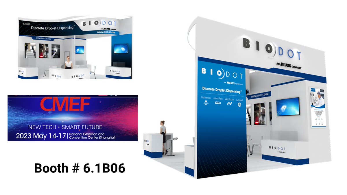 BioDotInc's tweet image. Join us for this year&apos;s CMEF exhibition on May 14th to 17th at the Shanghai National Convention and Exhibition Center. Find us at Hall 6.1, Booth B06.

#biodot #ATSLSGroup #cmef2023 #MedicalInnovations #HealthcareRevolution #ChinaEvents