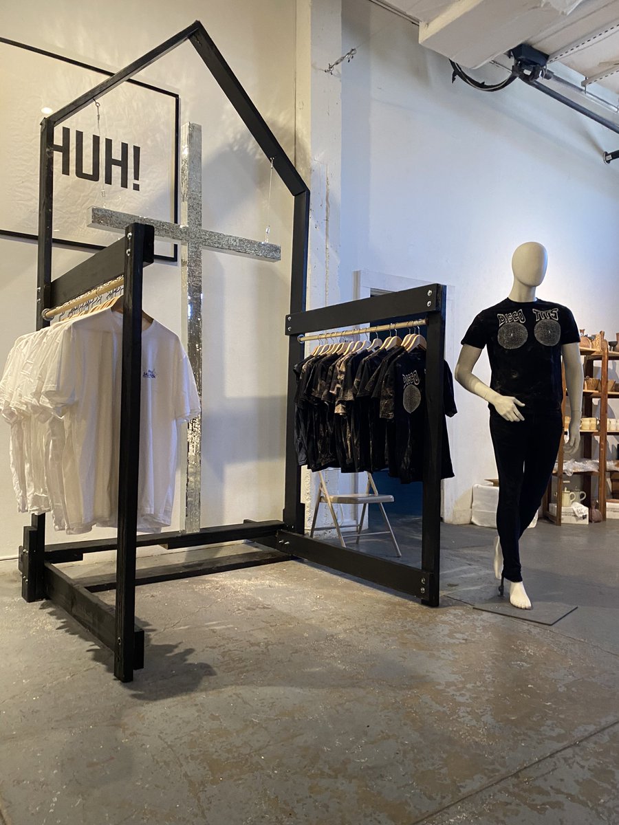 CheapChampagnee's tweet photo. I built this disco chapel as a mini installation for my first pop up back in March. The cross represents religion, the disco ball mirrors represent music, and the chapel represents the dance floor.   Find your salvation at the Disco. https://t.co/IbF31cFECm