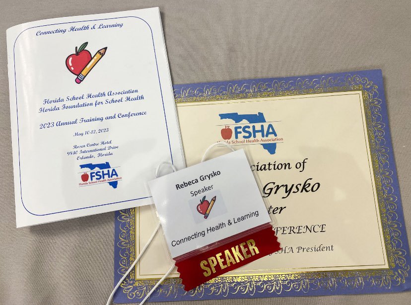 Excited to present with @Nemours colleagues today at the Florida School Health Association conference to discuss how to best support students returning to school after brain injury. 🍎 🏥 🧠 #fsha #health #learning #braininjury