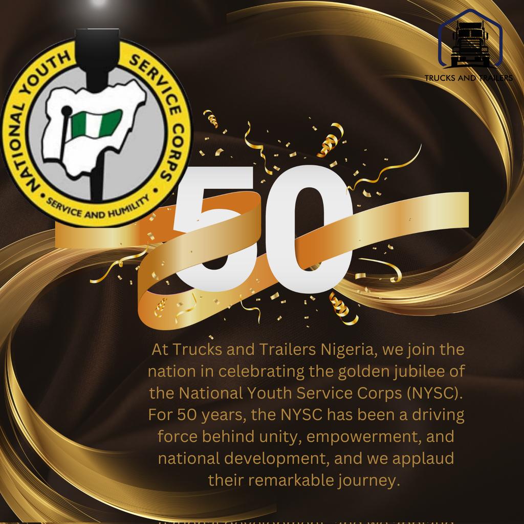 Happy 50th anniversary, NYSC! May your legacy continue to shine bright, inspiring generations of Nigerian youth to serve their country and create a brighter future for all.
#Legacy #Diversity #trucksng #NYSC #NYSC50 #Youthtoday #tomorrowleader #culture #exposure #education #grit