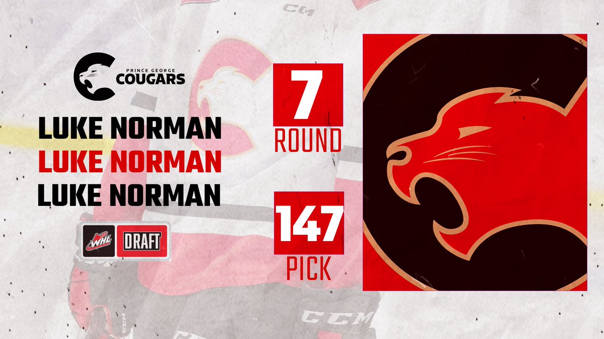 PGCougars's tweet photo. With the 147th pick in the 2023 WHL Prospects Draft, the Cougars select G Luke Norman from the Saskatoon Generals U15 AA team.  

Welcome, Luke!

#WHLDraft • #ForTheNorth https://t.co/udrCoQXFlM