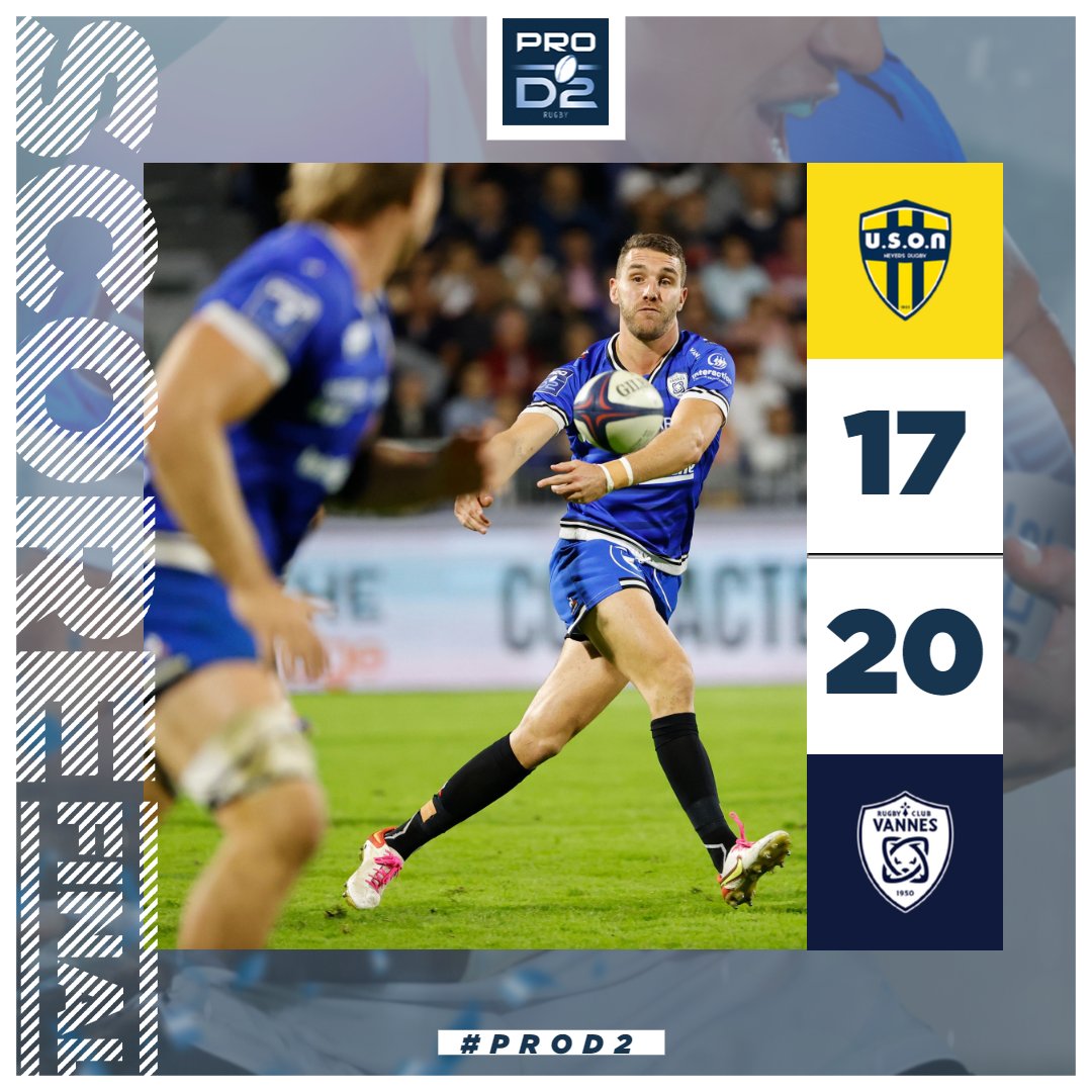 rugbyprod2's tweet photo. #BarragesPROD2
Patience, maitrise et la vista de Lafage propulsent le
@RugbyClubVannes dans le dernier carré ! 🚀Avec cet exploit les Bretons prennent la direction d'Oyonnax pour la demie🛣️ https://t.co/88E9PT2M3v