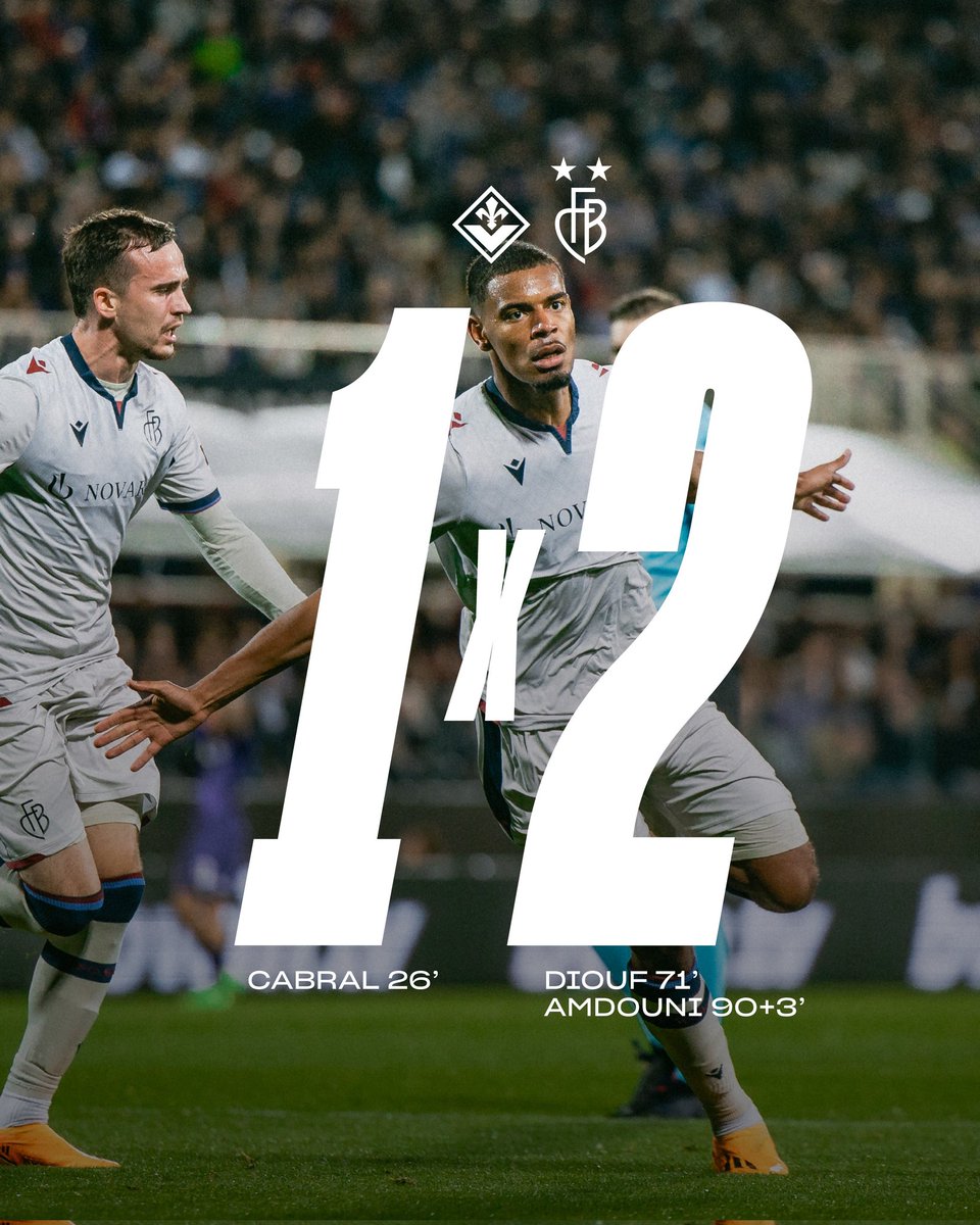 𝗙𝗨𝗟𝗟 𝗧𝗜𝗠𝗘
Fiorentina 1-2 FC Basel

😮‍💨 Part 1 complete. Oh, what a night. ❤️💙

#ACFFCB #UECL #MirSinBasel