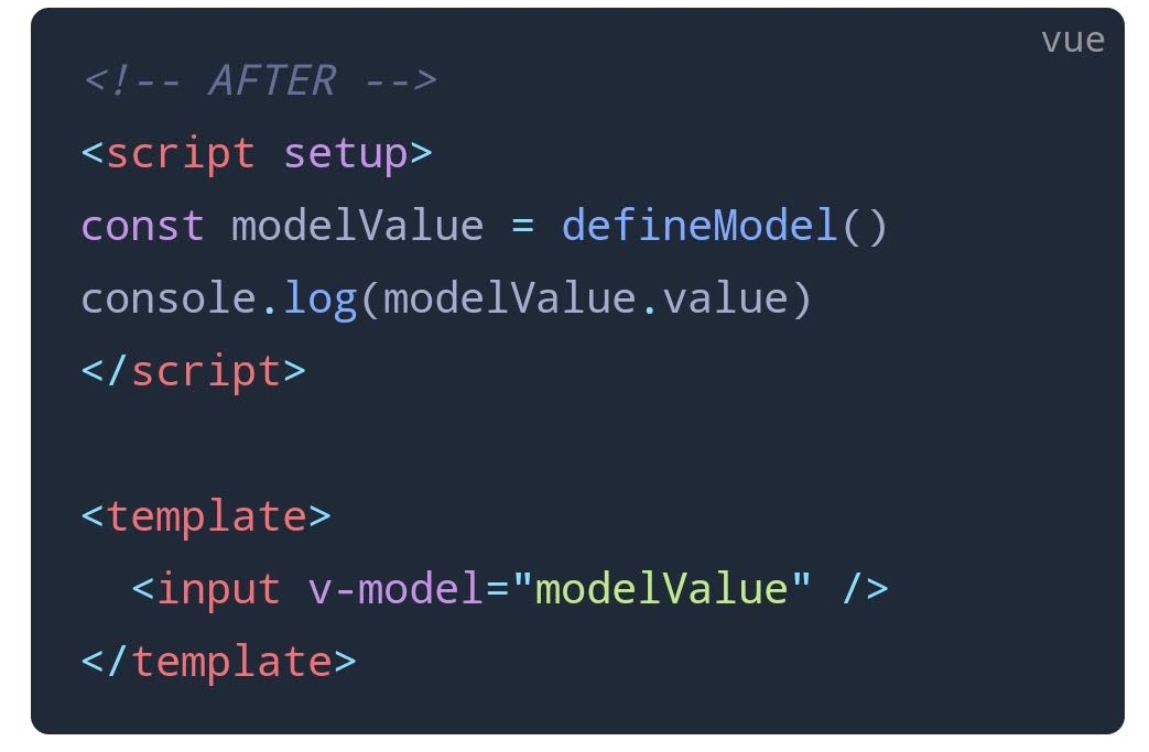 The latest release of #VueJS is amazing! My personal favorite is defineModal macro. Adding v-model on custom components was always a headache. But now it's so easy! #frontenddev #webtools