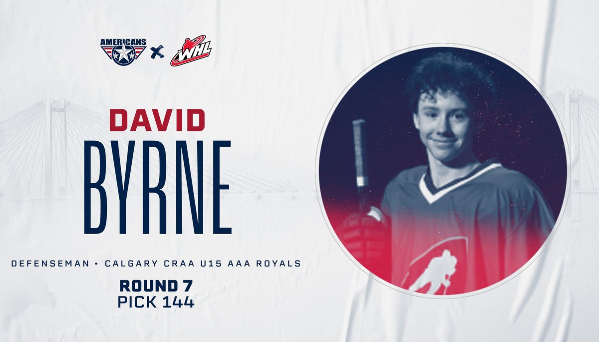 TCAmericans's tweet photo. With the 144th overall selection in the 2023 WHL Prospects Draft, the Americans are proud to select defenseman David Byrne from Calgary CRAA U15 AAA Royals!

Welcome, David!

#WHLDraft | #AmsNation https://t.co/gm4i2RhL7p