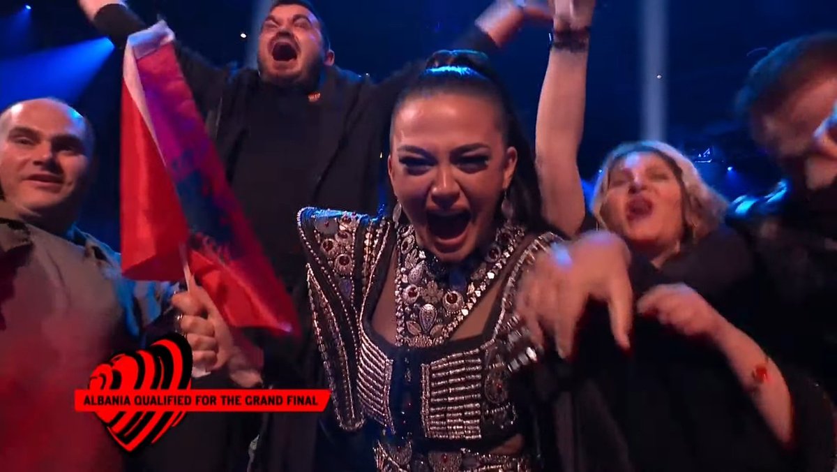 YEEEEEESSS, YES YES YES YES!!!! Albania is in! 🇦🇱

#Eurovision #Eurovision2023 #EurovisiónRTVE #EuroSemi2
