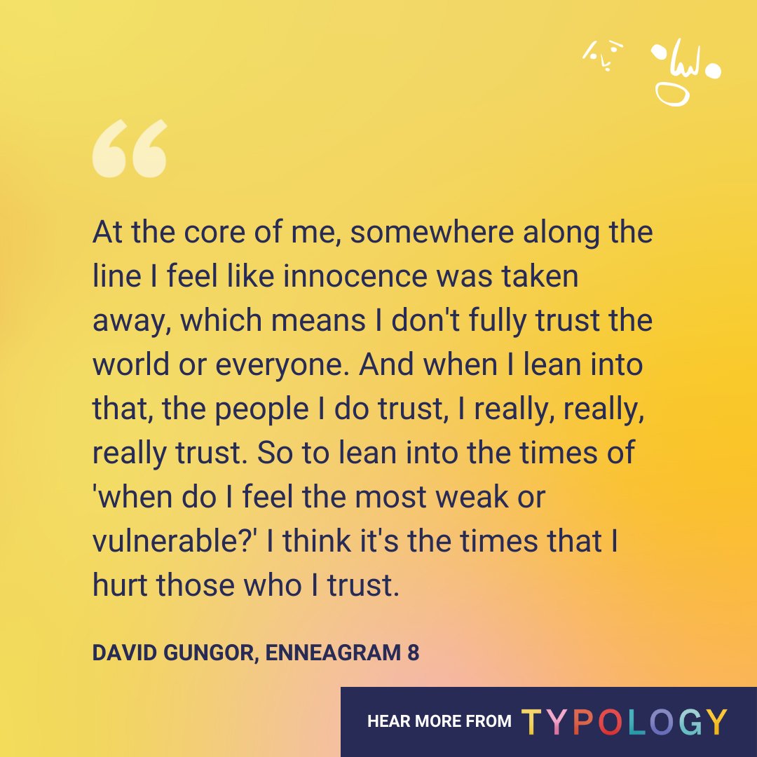 When do you feel most vulnerable? And how are you working on opening up to those in your closest inner circle? As an #enneagram8, <a href="/davidgungor/">David G</a> explores how to be super vulnerable with those who truly know him on today's #typologypodcast replay.