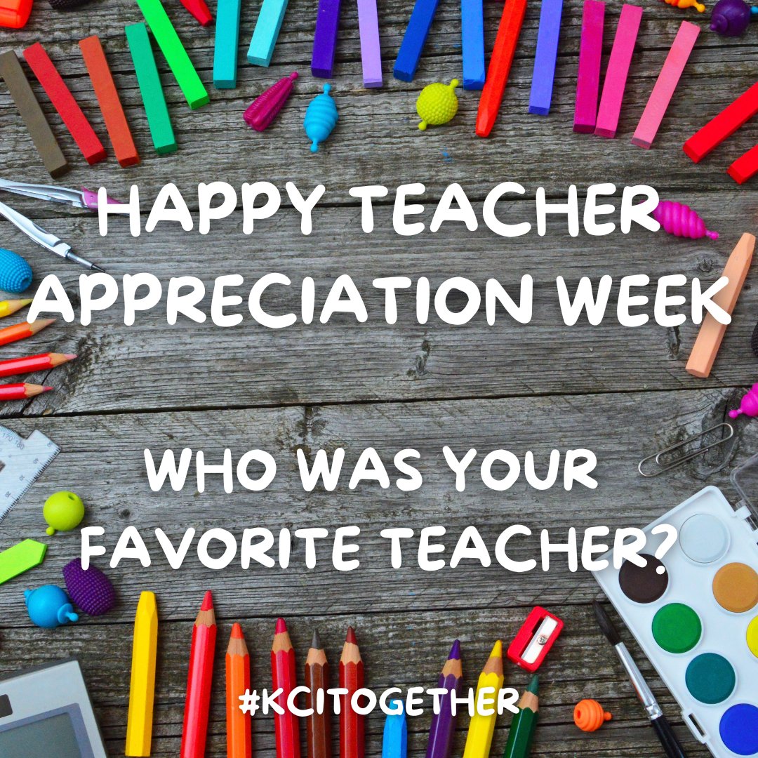 Happy Teacher Appreciation Week from the KCI!

Thank you to all the amazing teachers who work tirelessly to educate &amp; inspire our students.

#TeacherAppreciationWeek #ThankATeacher #KCITogether
