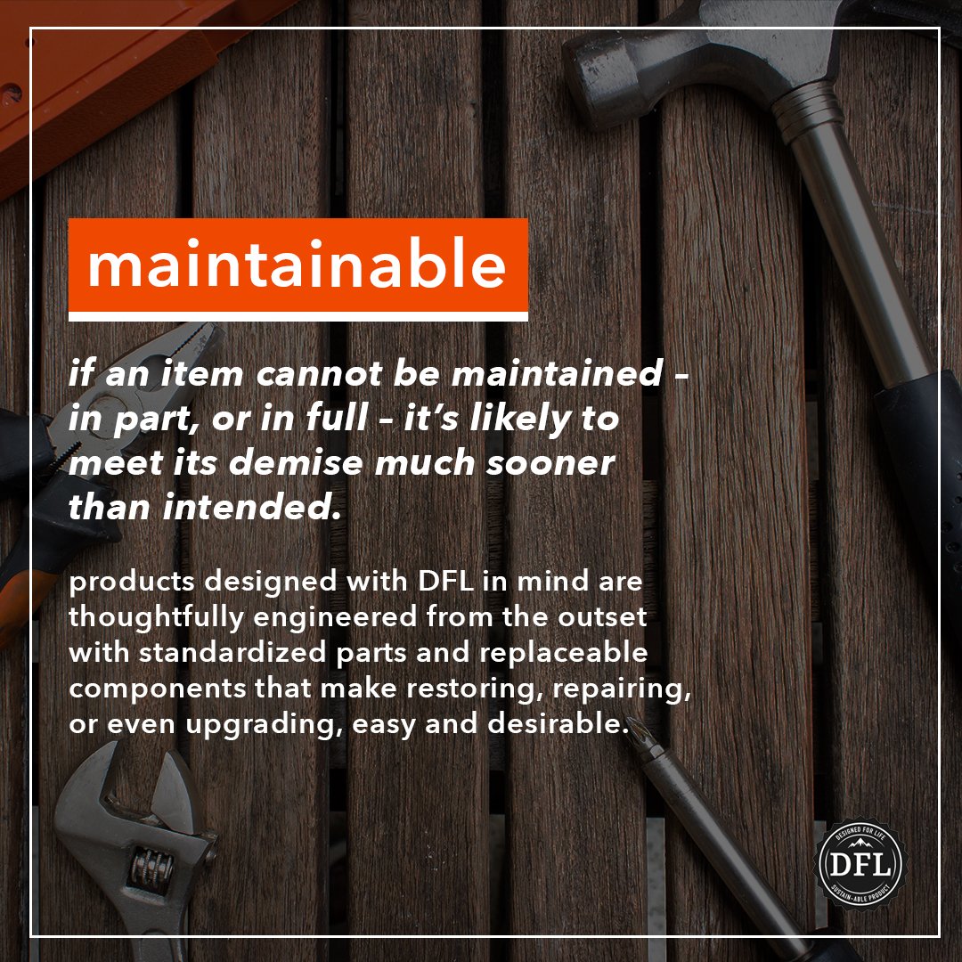 TheDFLGroup's tweet image. In order for something to last a lifetime, it needs to be able to be maintained, or even upgraded, as life happens and as technology improves. 🔧

#DesignedForLife #maintainable