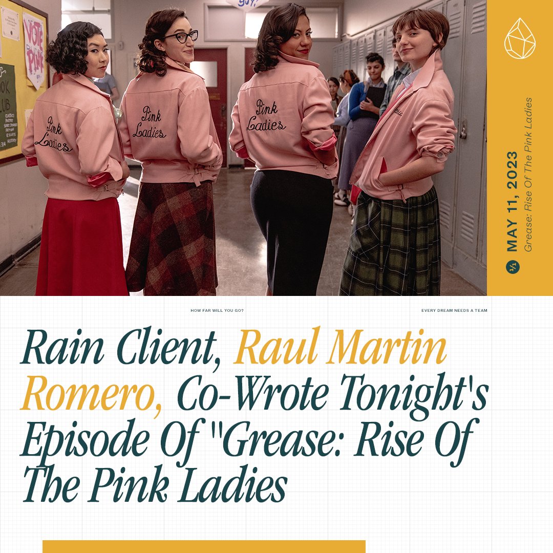 RainManagement's tweet photo. Raul Martin Romero helps bring the Pink Ladies to life in tonight's episode! Make sure to check it out on Paramount+, and help us congratulate Raul!
#Paramount+ #paramount #RainClient #writer #screenwriter #screenwriting https://t.co/iRO9QYu8Zs