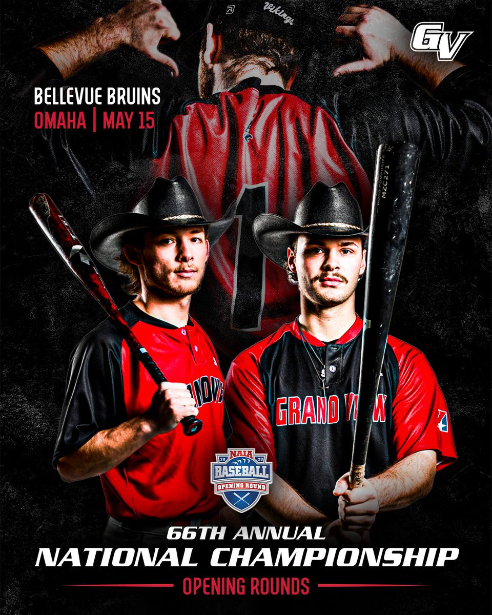 𝗦𝘁𝗮𝘆𝗶𝗻' 𝗻𝗲𝗮𝗿𝗯𝘆!

Your Vikings will play the Bellevue Bruins for the Opening Round of the 66th Annual NAIA National Championship in Omaha! 

#RedRising