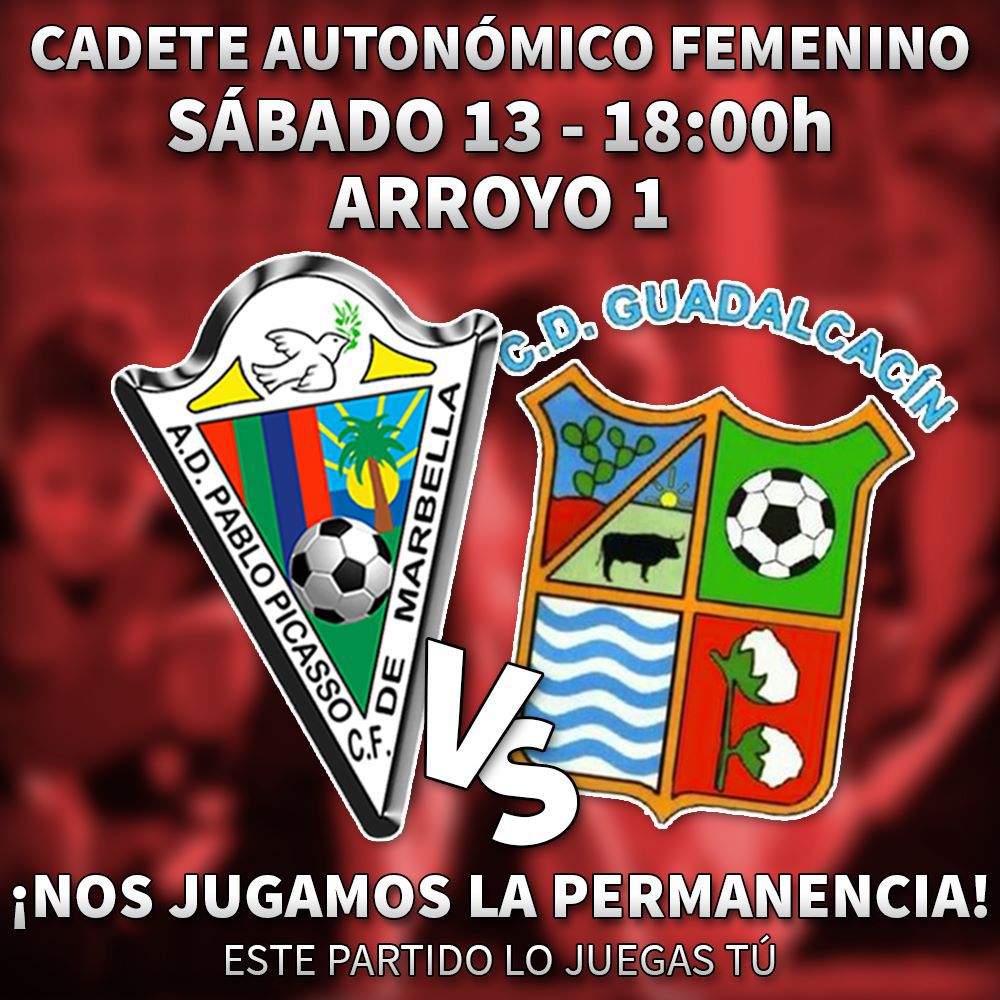 ADPabloPiicasso's tweet photo. 💥 PARTIDO 💥

▶️ Ultima Jornada / Cadete Autonómico Femenino
🗓 Sabado 13 de Mayo
🕖 18:00 Horas
🏟 Arroyo I
🆚 C.D Guadalcacin

✨ES NUESTRO MOMENTO❤️🖤

🔴 ✨A.C✨⚫ https://t.co/zgWX2ogWgB