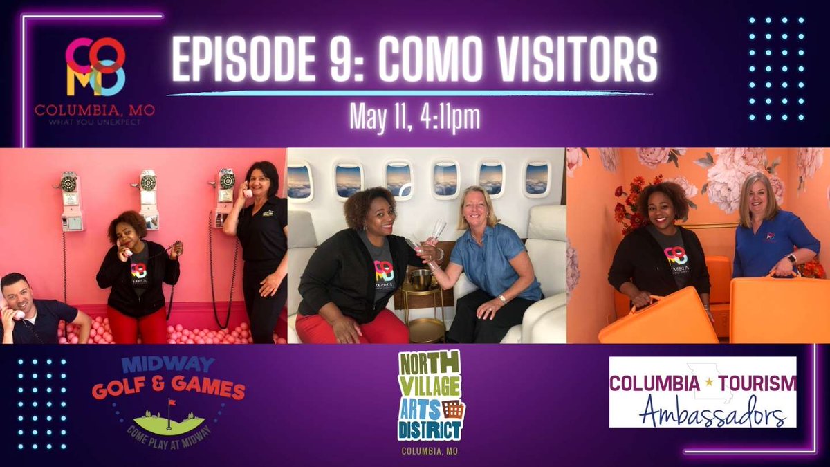 Time and time again, visitors are delightfully surprised by what Columbia has to offer! Join us for Episode 9: COMO VISITORS, sponsored by our partners at City of Columbia Convention and Visitors Bureau Visit Columbia MO. youtu.be/wa2H_H5o4a4
#como411 #comotourism