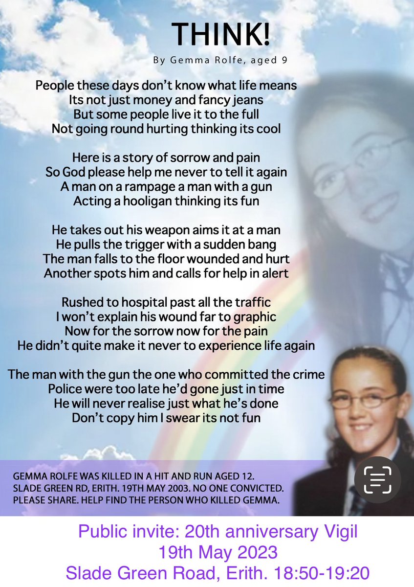 GemmasJustice's tweet photo. @lemontwittor you were filing on Canada Rd, Erith. Gemma Rolfe was killed on the junction. Please come and support next Friday! #JusticeForGemma https://t.co/O7MXUhW44y