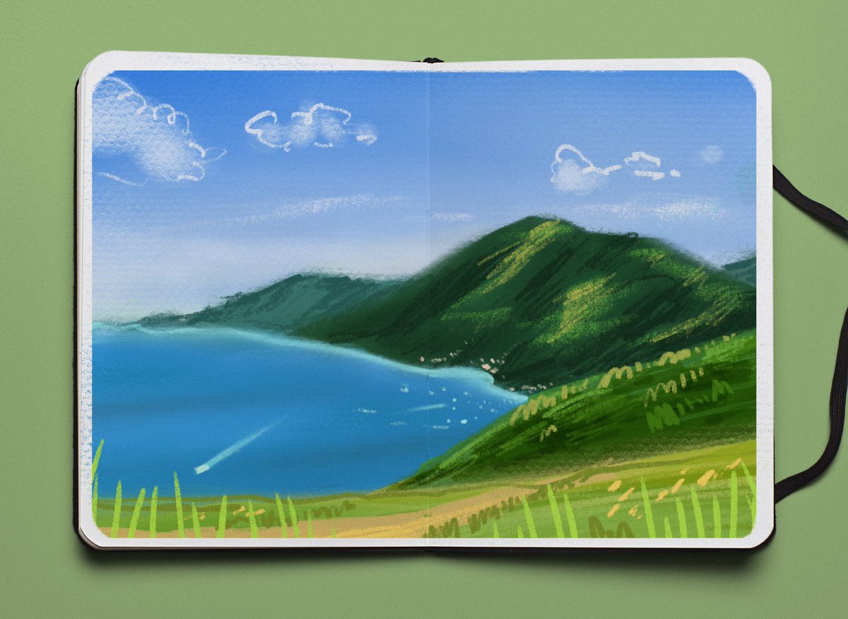 nofizzz's tweet photo. Sketch from the Path of Gods, Italy ⛰️ https://t.co/MXRmzaFrHG