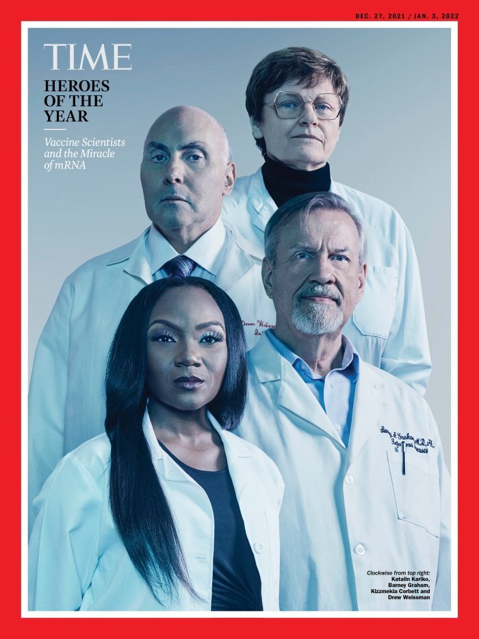 .@kkariko and @WeissmanLab's trailblazing contributions were honored with awards and accolades from around the world, including @TIME's 2021 Heroes of the Year. (11/12)