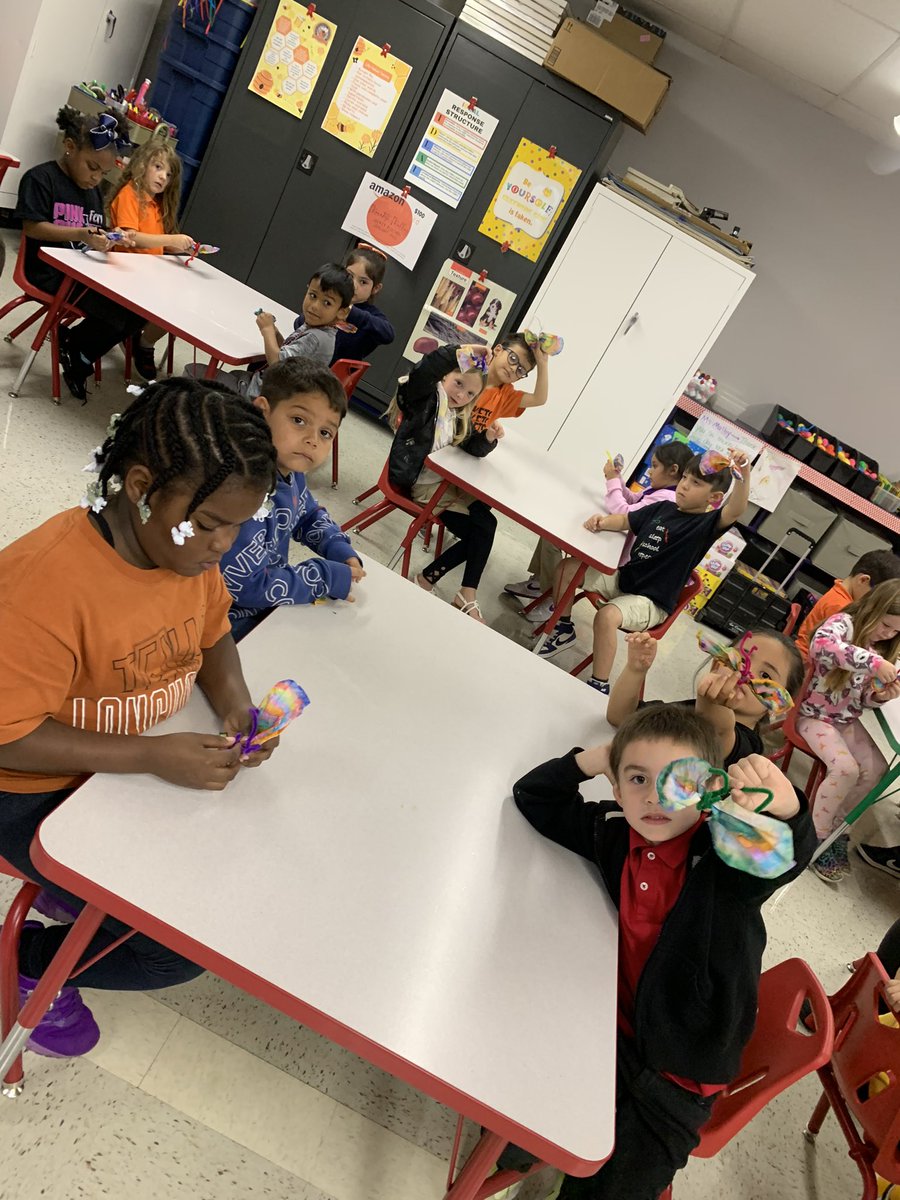 Our concentric circles became….
butterflies!!! It was a challenge but the kiddos had fun making them! 
Still exploring and learning in May! <a href="/FISD_Ingram/">Hazel Ingram Elementary School</a> #IngramIngenuity