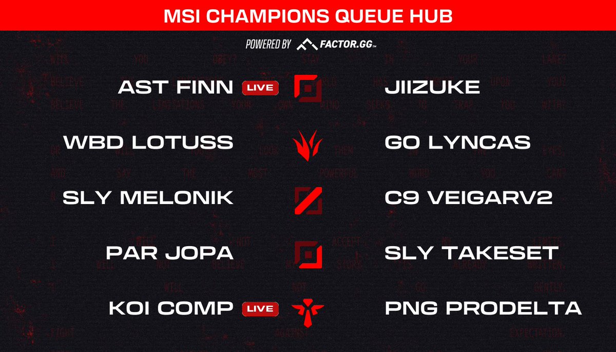 EMEA Champions Queue tweet media