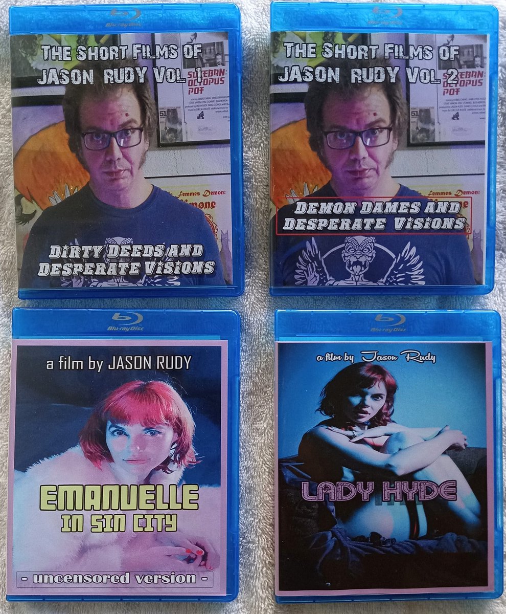 desperatevision's tweet photo. I will now be taking orders for the first of 4 New Blu-ray Releases from Desperate Visions Productions- Special Editions of Lady Hyde, Emanuelle in Sin City and the Short Films of Jason Rudy vol 1 and vol 2. All AVC encoded and PCM stereo remastered.
All releases are region free! https://t.co/E58OZ3pH0o