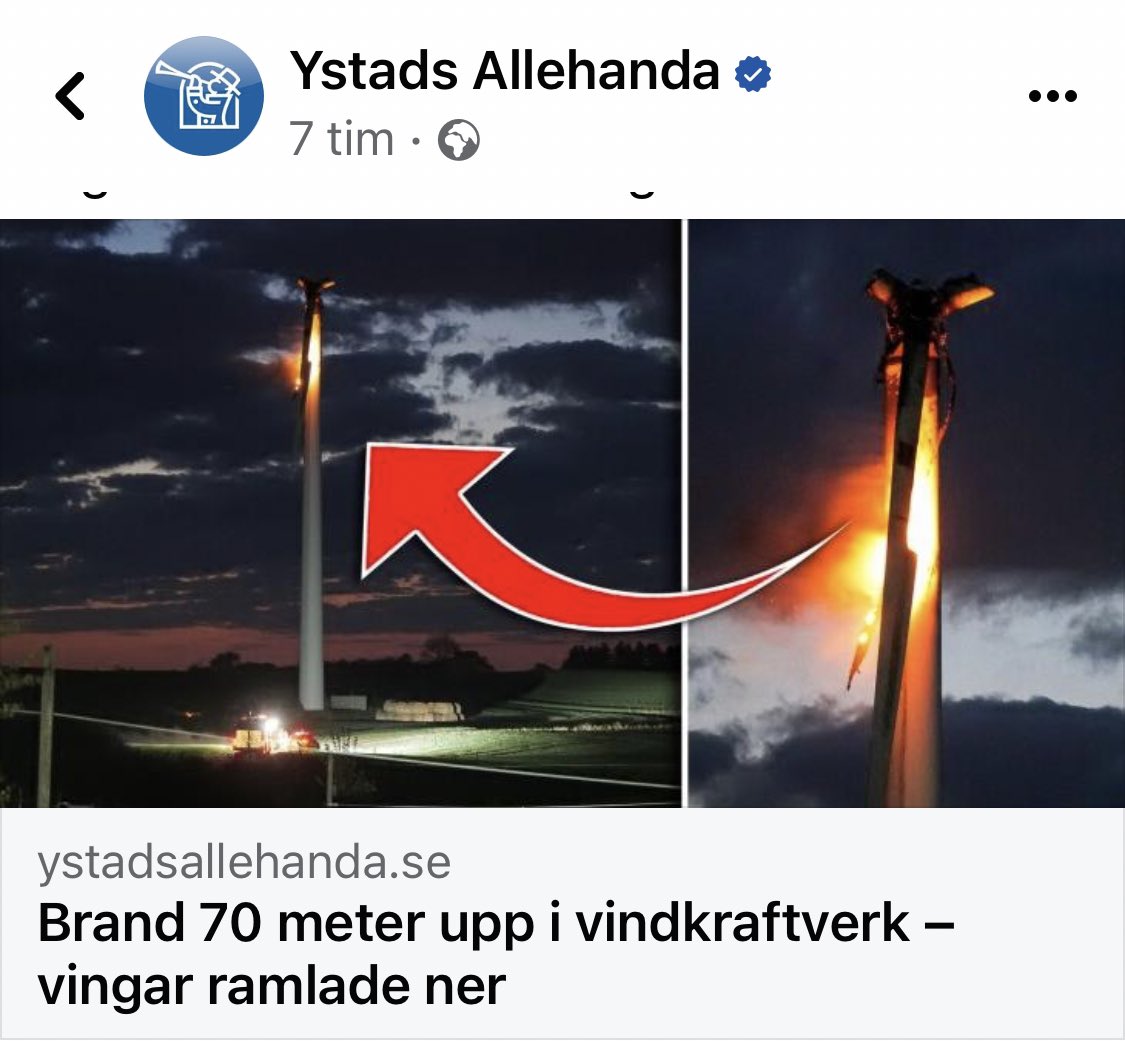 OleAxelsson's tweet photo. Äntligen ett vindkraftverk som gör mig glad…!😉🔥
#vindkraft https://t.co/BsaihjnJHZ