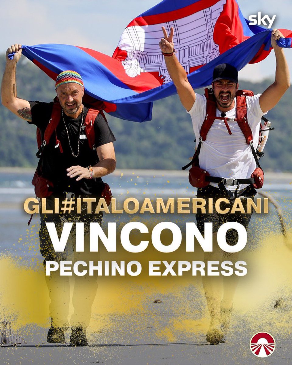 Marcolin0's tweet photo. #ITALOAMERICANI GRANDISSIMI !!! Vincitori di @PechinoExpress !!! Fantastici !!! #pechinoexpress !!! https://t.co/FOrtw7yM2l