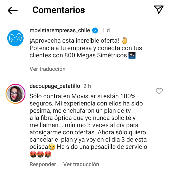 TilloPata's tweet photo. @AyudaMovistarCL Y mi comentario a su publidad... dejaré este texto en cada anuncio que vea de su nueva campaña. https://t.co/z1hXrZSCoW