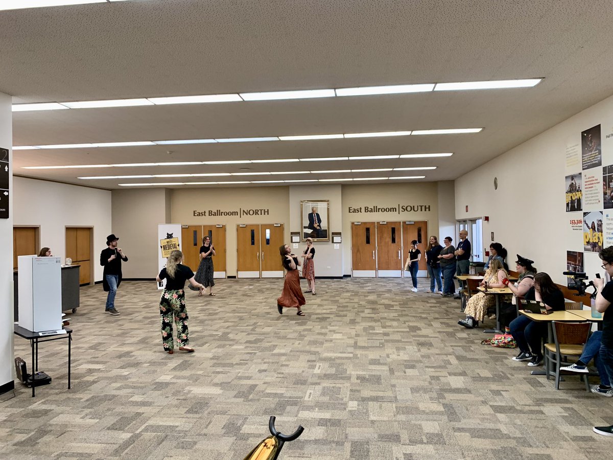 kyle_a_thomas's tweet image. Be sure to catch the performances of the Mostly Medieval Theatre Festival! These performances are fun, engaging, and—like medieval theatre—happening in public spaces that aren’t theatres! #kzoo2023