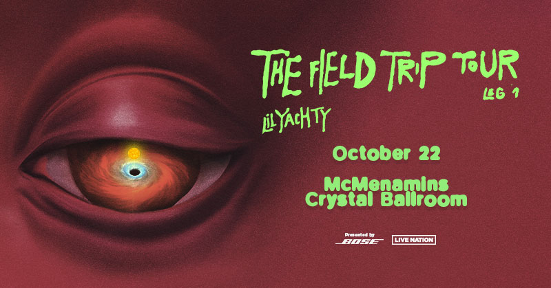 DoPDX (@dopdxmedia) on Twitter photo Portland, get ready for a night of non-stop energy as <a href="/lilyachty/">CONCRETE BOY BOAT^</a> brings The Field Trip Tour to <a href="/CrystalPortland/">Crystal Ballroom</a> on October 22nd! Set your alarms, tickets go on sale TOMORROW.
t.dostuffmedia.com/t/c/s/51063 Portland, get ready for a night of non-stop energy as <a href="/lilyachty/">CONCRETE BOY BOAT^</a> brings The Field Trip Tour to <a href="/CrystalPortland/">Crystal Ballroom</a> on October 22nd! Set your alarms, tickets go on sale TOMORROW.
t.dostuffmedia.com/t/c/s/51063