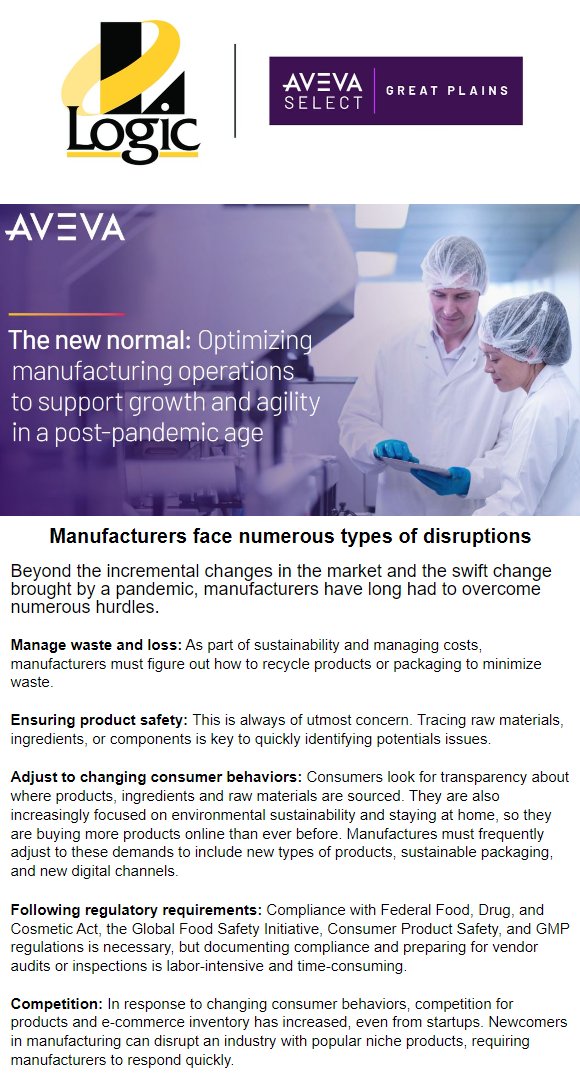 LogicUpdates's tweet image. Change is a constant for manufacturers.
Click the link to see how AVEVA can help you.
hubs.la/Q01PDmcd0