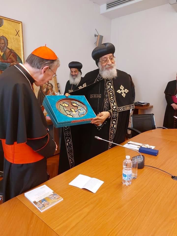 BishopAngaelos's tweet photo. Joined @PopeTawadros today at Vatican Dicastery for Promoting Christian Unity with #CardinalKoch and Bishop Brian Farrell where His Holiness spoke of the importance of dialogue
We must keep building on the decades of dialogue through which we aim to correct centuries of division https://t.co/eYV88RhWPL