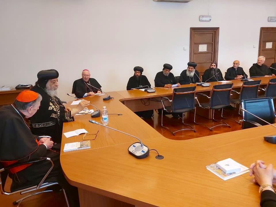 BishopAngaelos's tweet photo. Joined @PopeTawadros today at Vatican Dicastery for Promoting Christian Unity with #CardinalKoch and Bishop Brian Farrell where His Holiness spoke of the importance of dialogue
We must keep building on the decades of dialogue through which we aim to correct centuries of division https://t.co/eYV88RhWPL